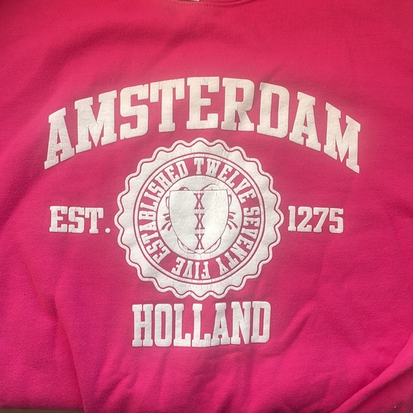 Hot Pink Oversized Crewneck - Picture 2 of 3